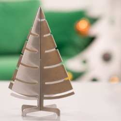 Décoration Sapin de Noël de table en inox